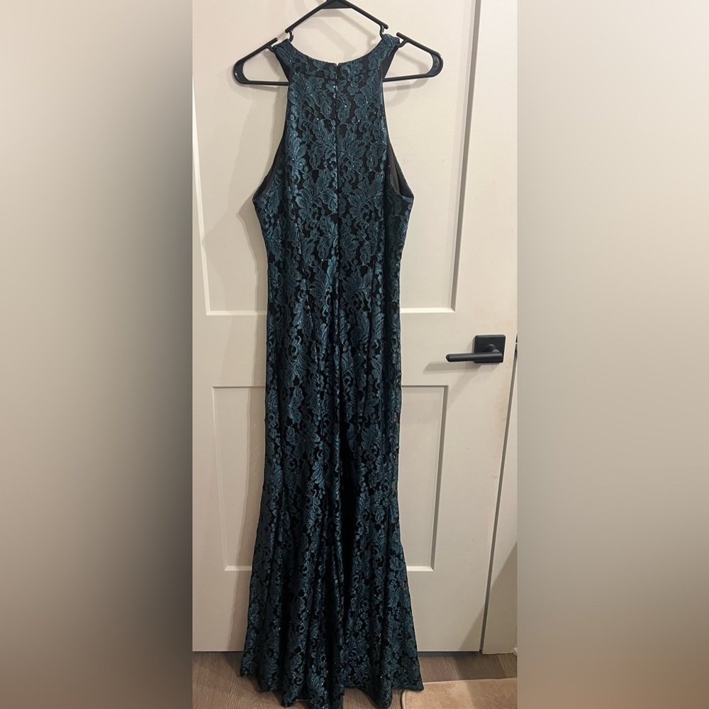 R&M Richards Teal Lace Dress - Picture 2 of 4